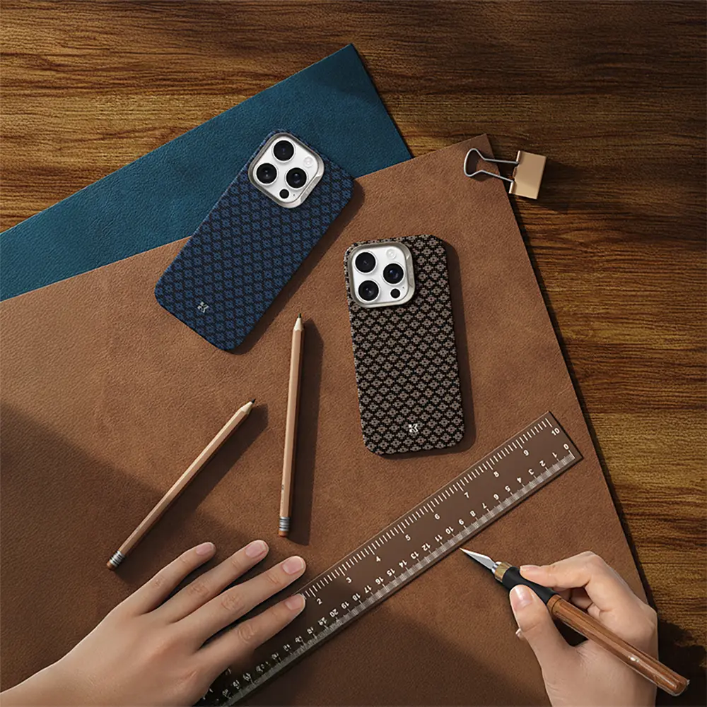 iPhone 16 Pro MagSafe Uyumlu Kevlar Karbon Kılıf - Benks ArmorAir ArmorGrid