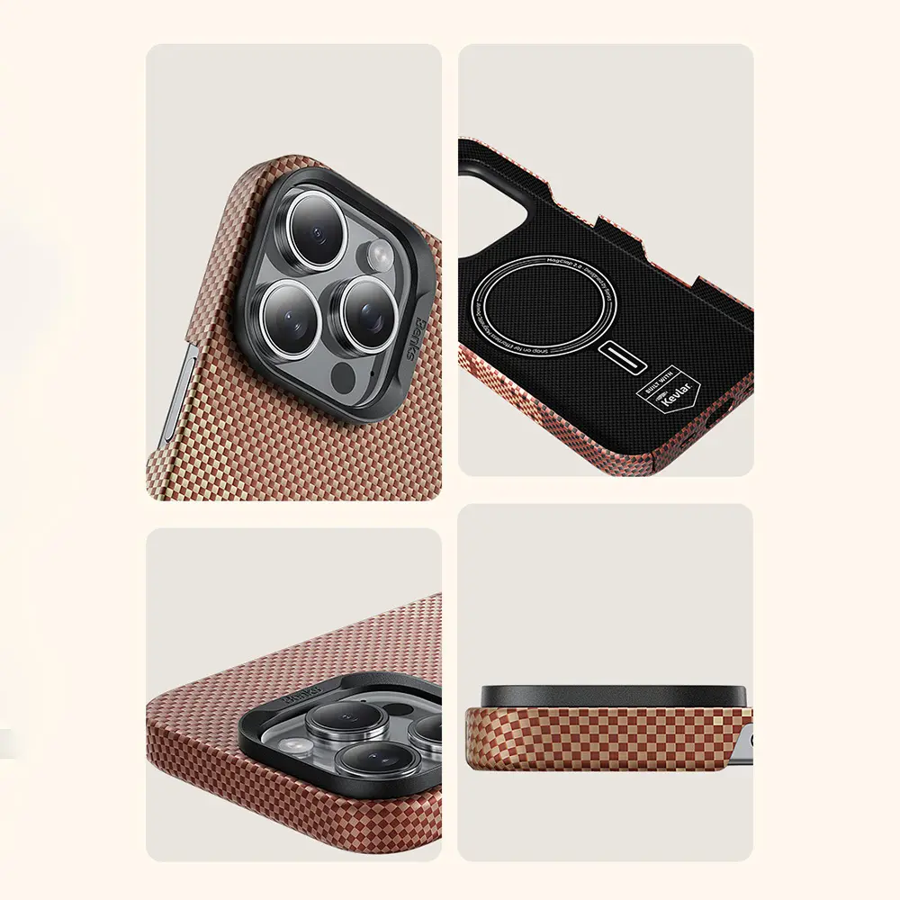 iPhone 16 Pro MagSafe Uyumlu Kevlar Kılıf - Benks GoldenTide ArmorAir