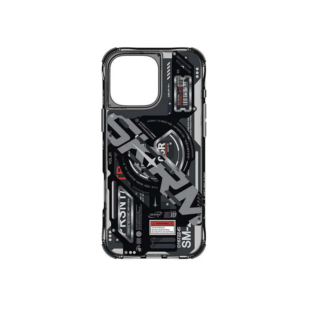 iPhone 16 Pro MagSafe Uyumlu Katmanlı Makine Temalı Kılıf - SkinArma Ekho