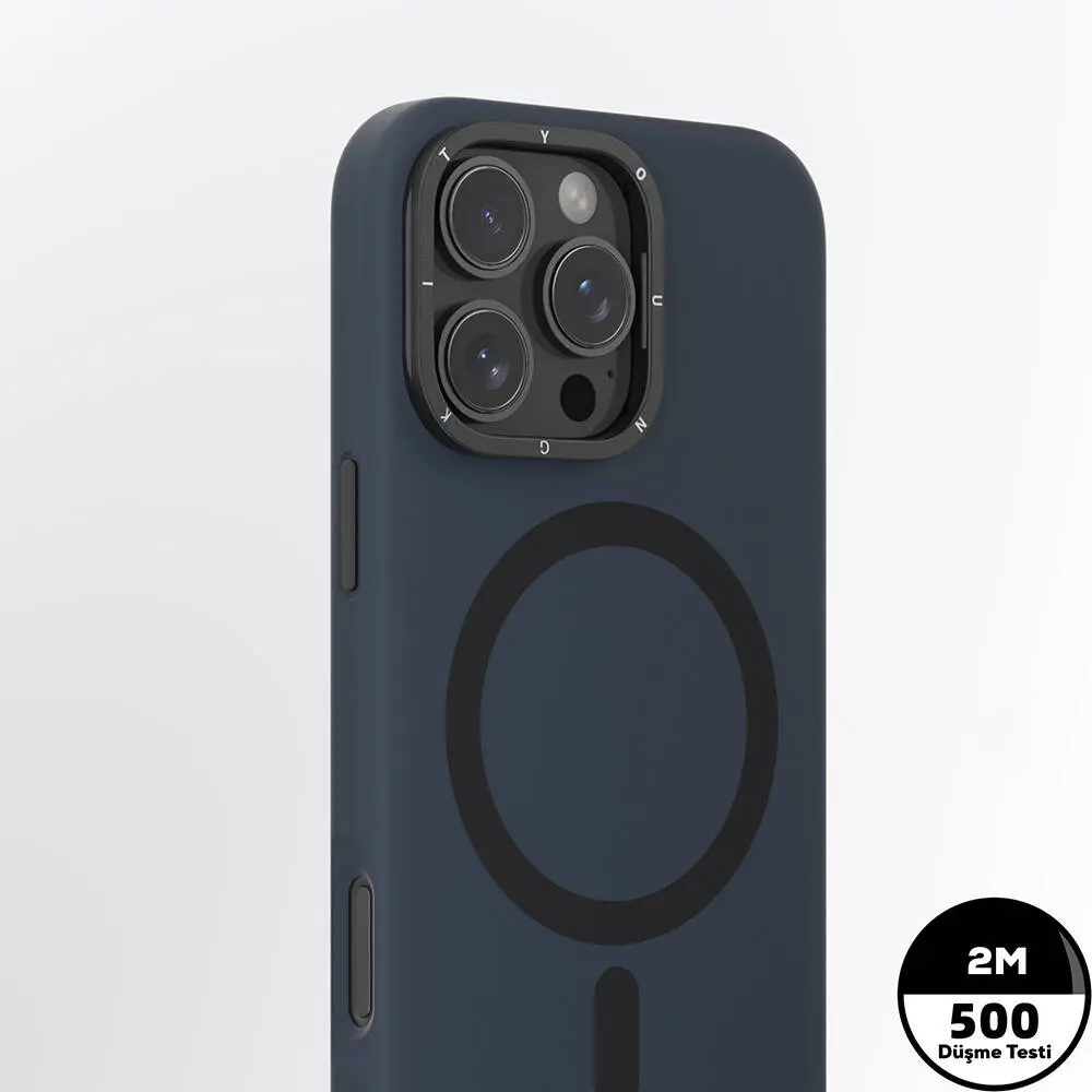 iPhone 16 Pro MagSafe Uyumlu Kamera Standlı Silikon Kılıf - Youngkit Bitty