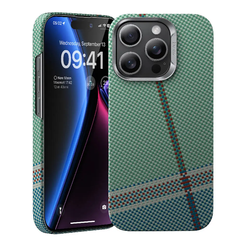 iPhone 16 Pro MagSafe Uyumlu Kevlar Kılıf - Benks ArmorAir Passion Green