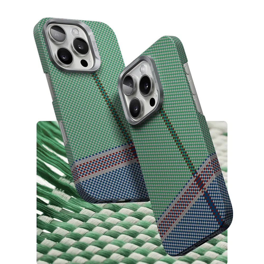 iPhone 16 Pro MagSafe Uyumlu Kevlar Kılıf - Benks ArmorAir Passion Green