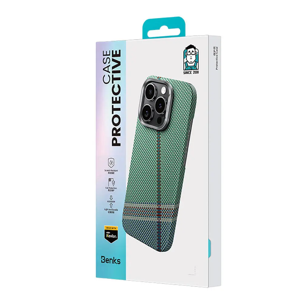iPhone 16 Pro MagSafe Uyumlu Kevlar Kılıf - Benks ArmorAir Passion Green