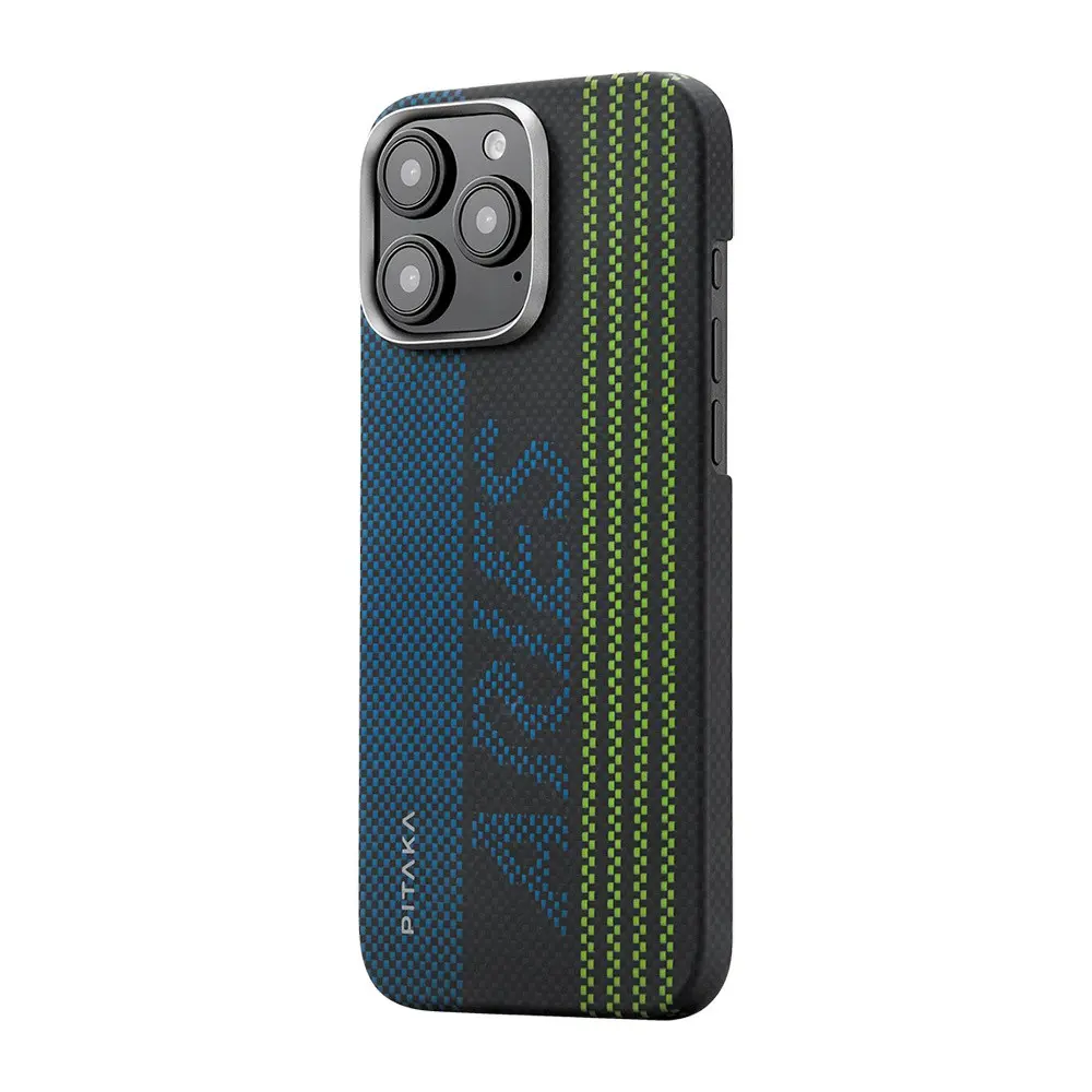 iPhone 16 Pro MagSafe Uyumlu Aramid Fiber Kılıf - Pitaka Tactile Woven Aries