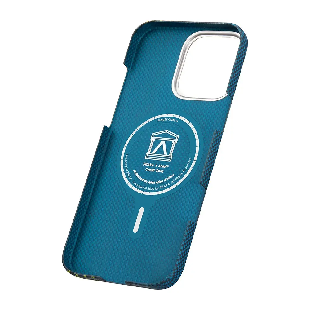 iPhone 16 Pro MagSafe Uyumlu Aramid Fiber Kılıf - Pitaka Tactile Woven Aries