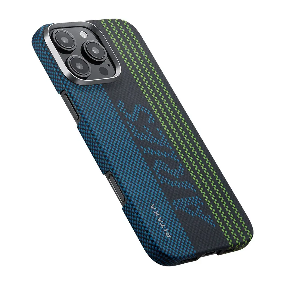 iPhone 16 Pro MagSafe Uyumlu Aramid Fiber Kılıf - Pitaka Tactile Woven Aries