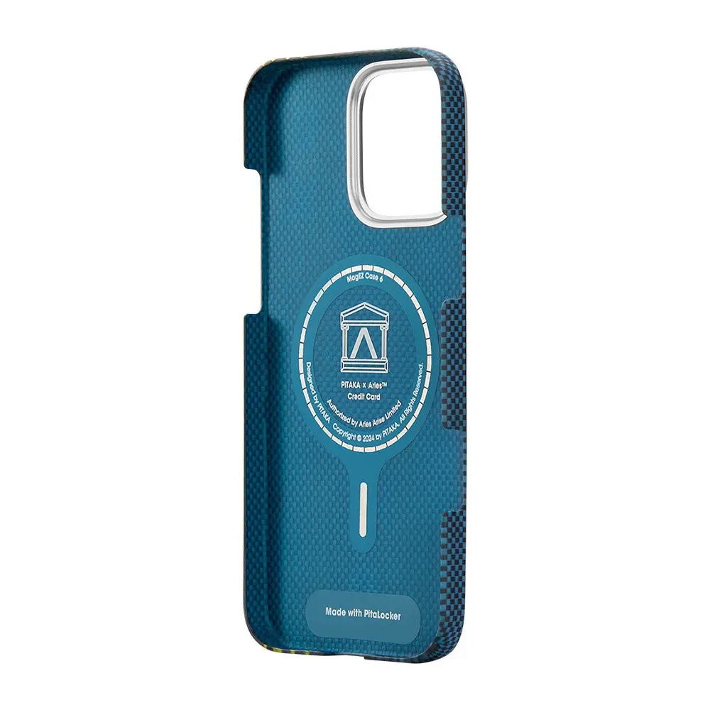 iPhone 16 Pro MagSafe Uyumlu Aramid Fiber Kılıf - Pitaka Tactile Woven Aries