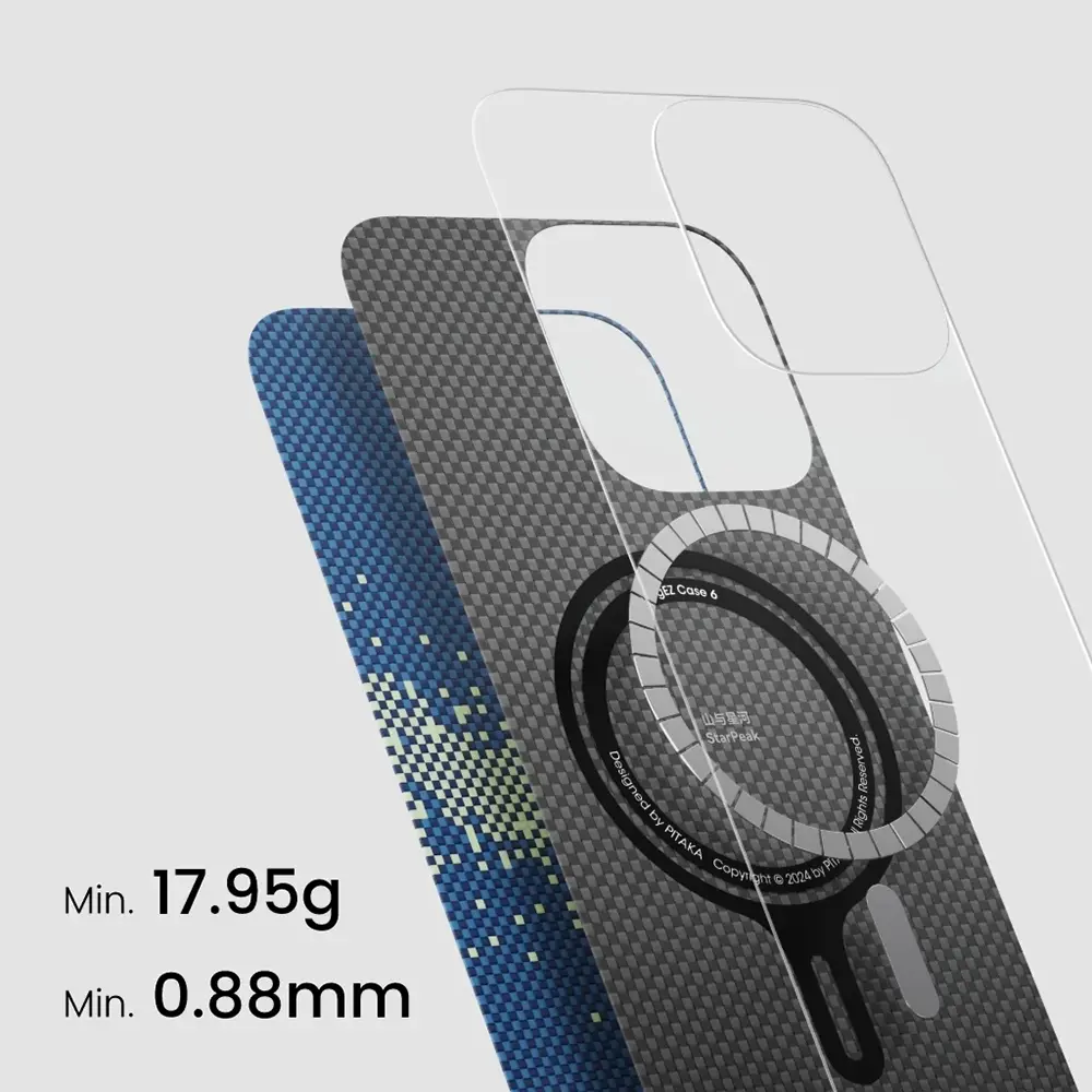iPhone 16 Pro MagSafe Uyumlu Aramid Fiber Kılıf - Pitaka Tactile Woven Starpeak