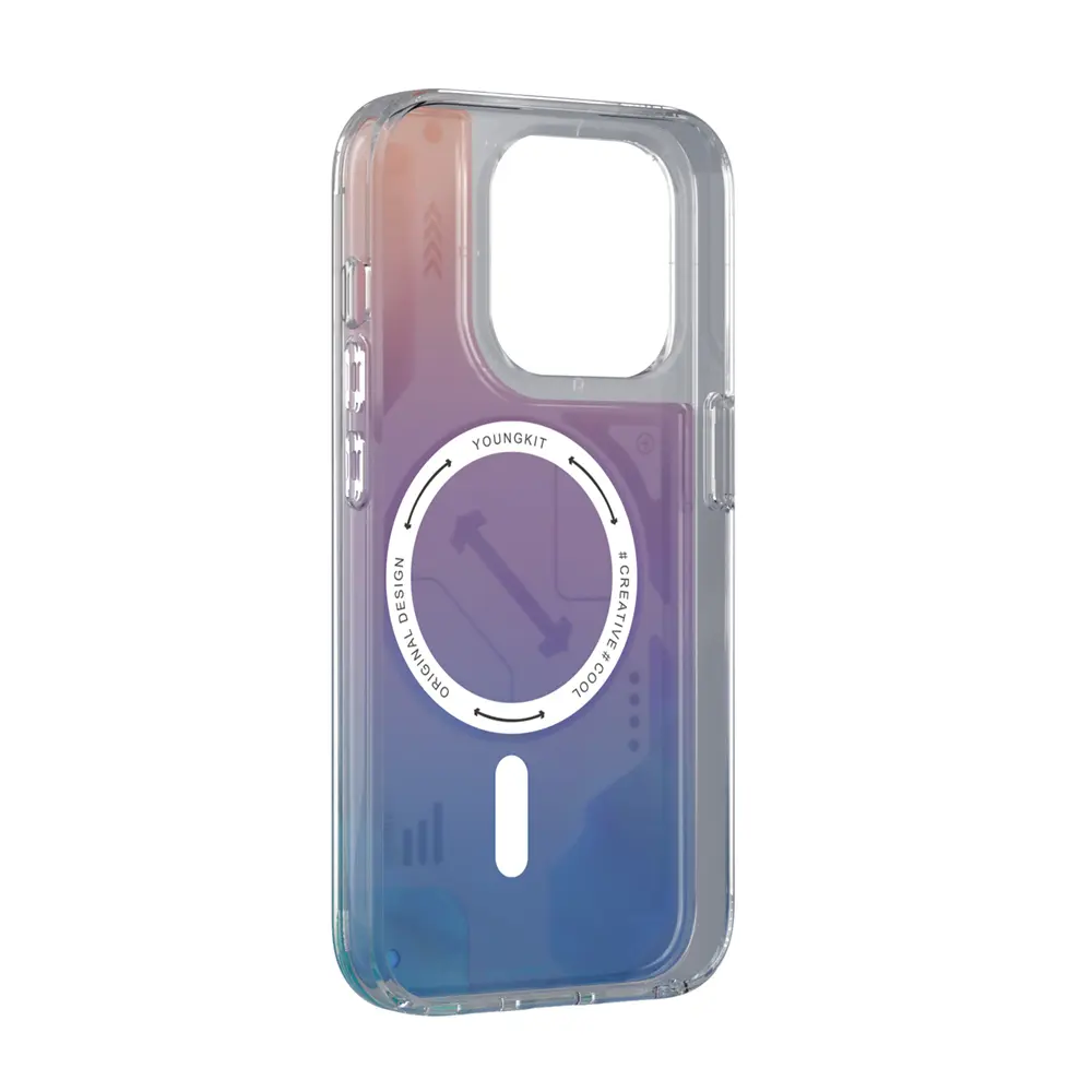 iPhone 16 Pro MagSafe Uyumlu Kılıf, Sıvı Kum Tasarımlı - Youngkit Galaxy Fantasy