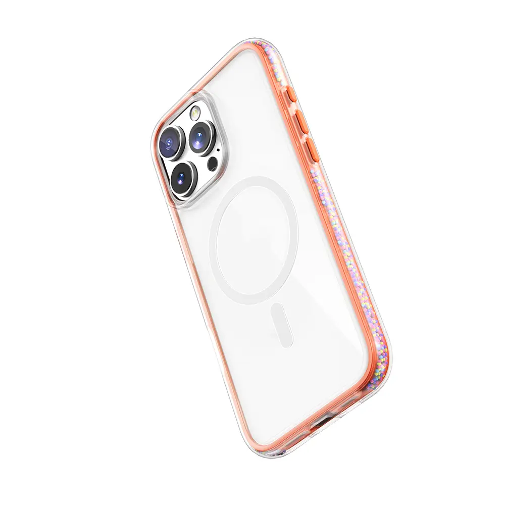 iPhone 16 Pro MagSafe Uyumlu Şeffaf Kılıf - Raptic AirJoy Boncuk Tasarım