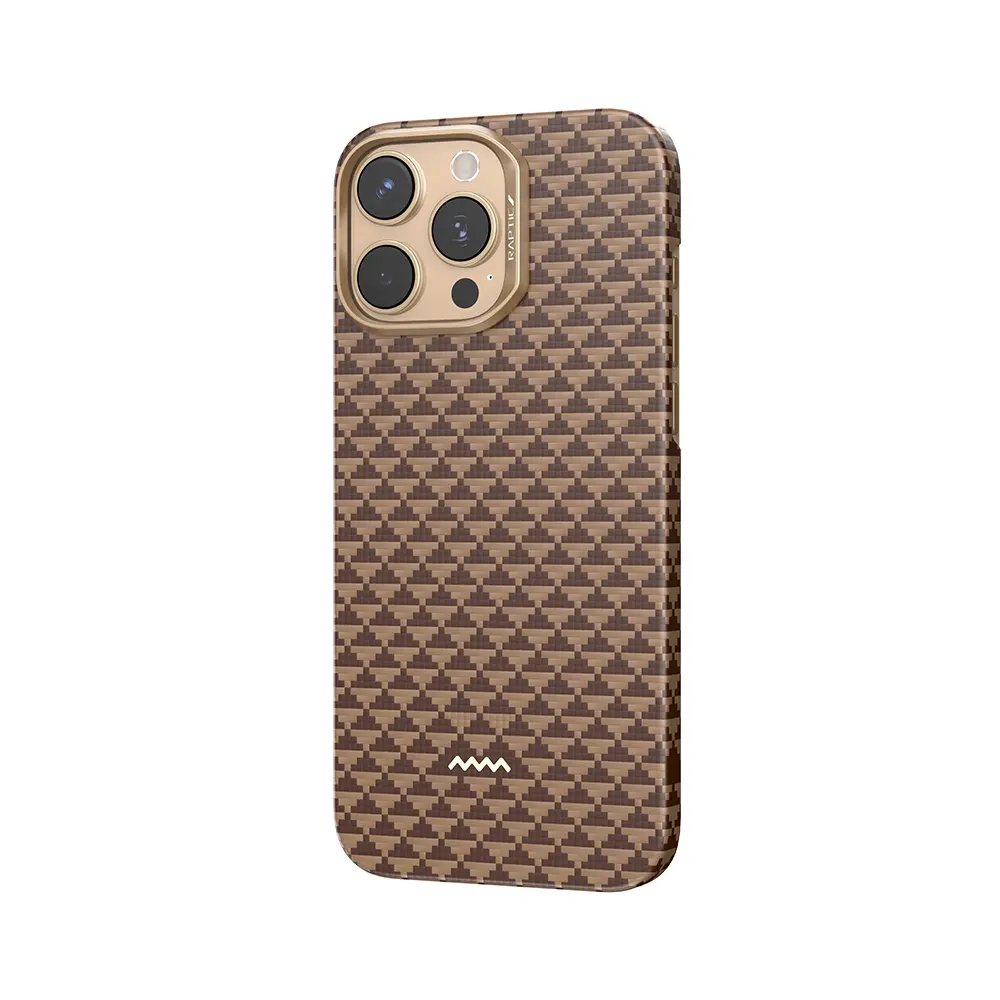 Apple iPhone 16 Pro Kılıf M-safe Şarj Özellikli Raptic Aramid Skin Origin Serisi Karbon Kapak
