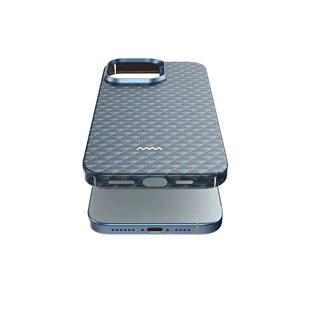 Apple iPhone 16 Pro Kılıf M-safe Şarj Özellikli Raptic Aramid Skin Origin Serisi Karbon Kapak