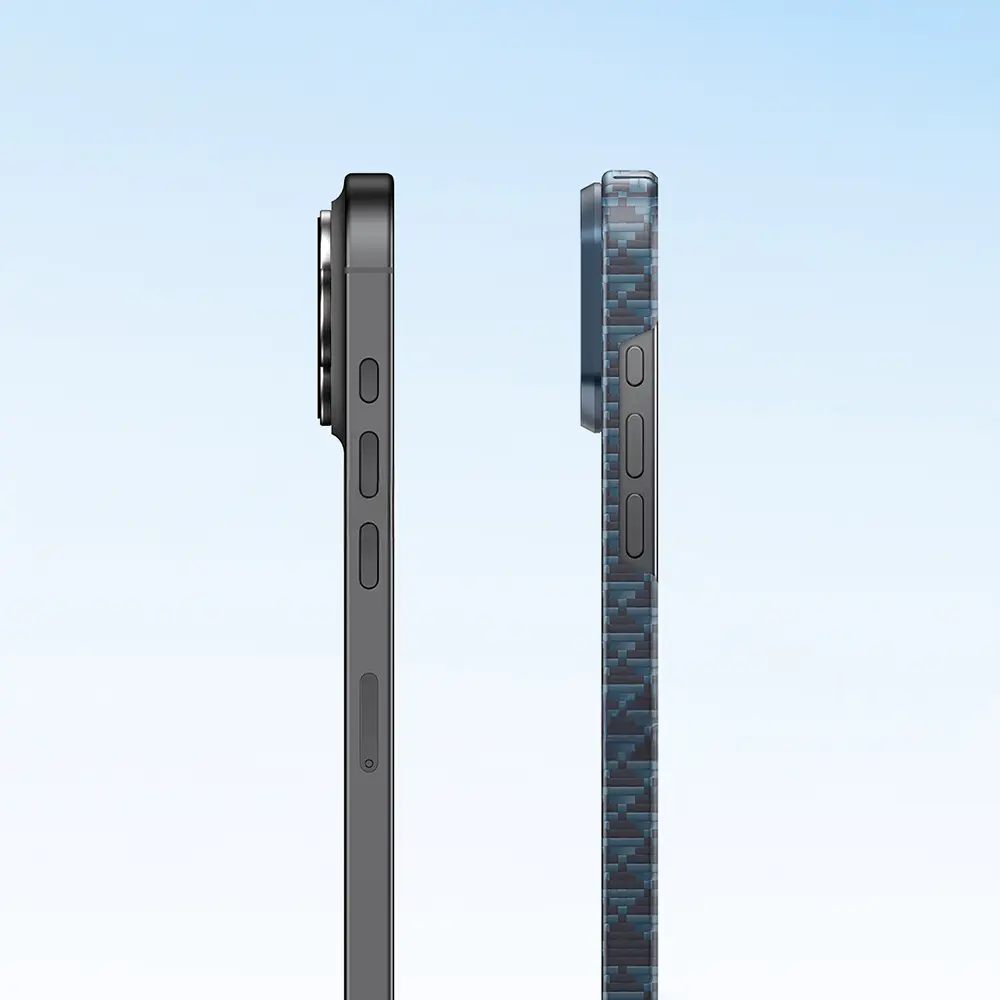 Apple iPhone 16 Pro Kılıf M-safe Şarj Özellikli Raptic Aramid Skin Origin Serisi Karbon Kapak