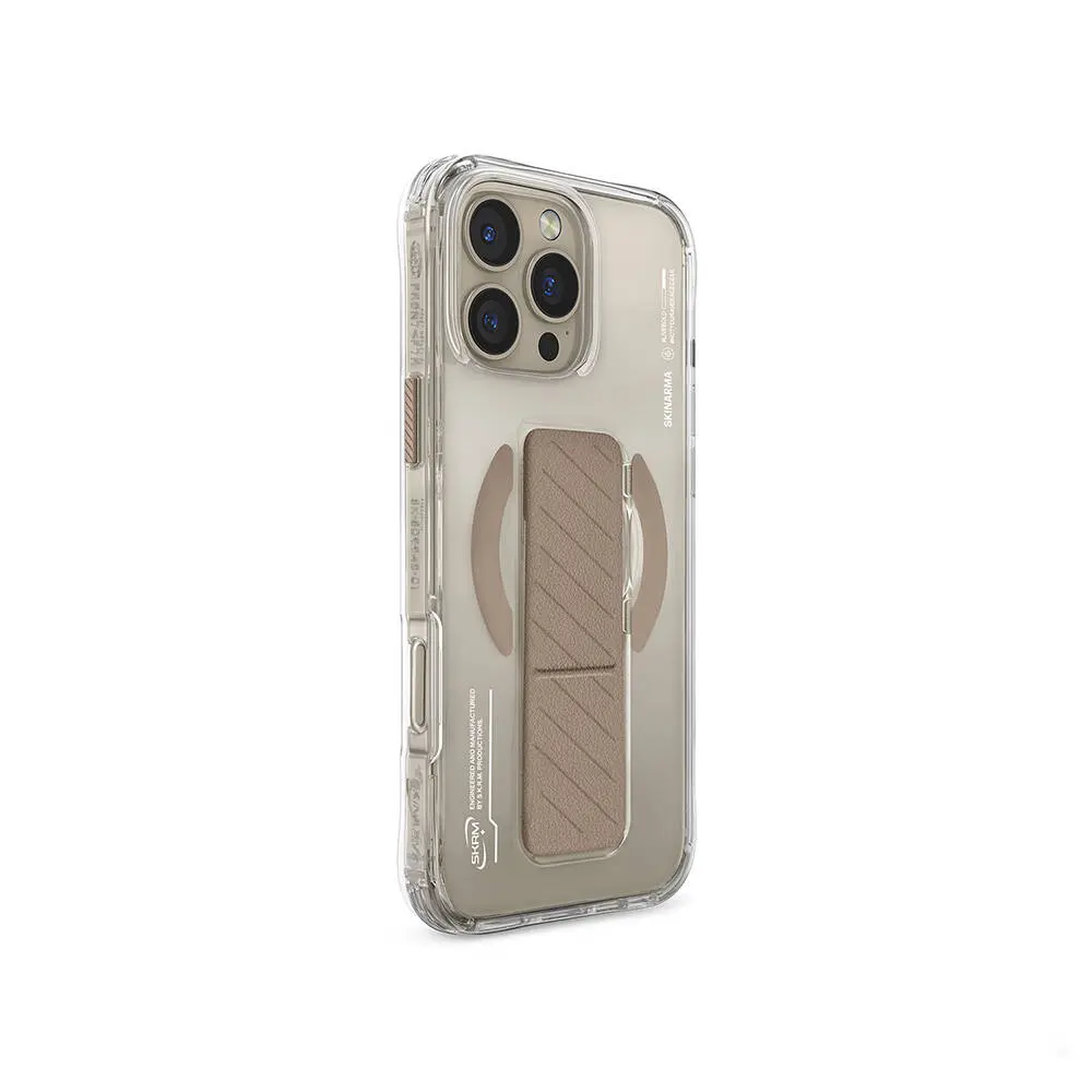 iPhone 16 Pro MagSafe Uyumlu Standlı Teknoloji Desenli Kılıf - Skinarma Axon