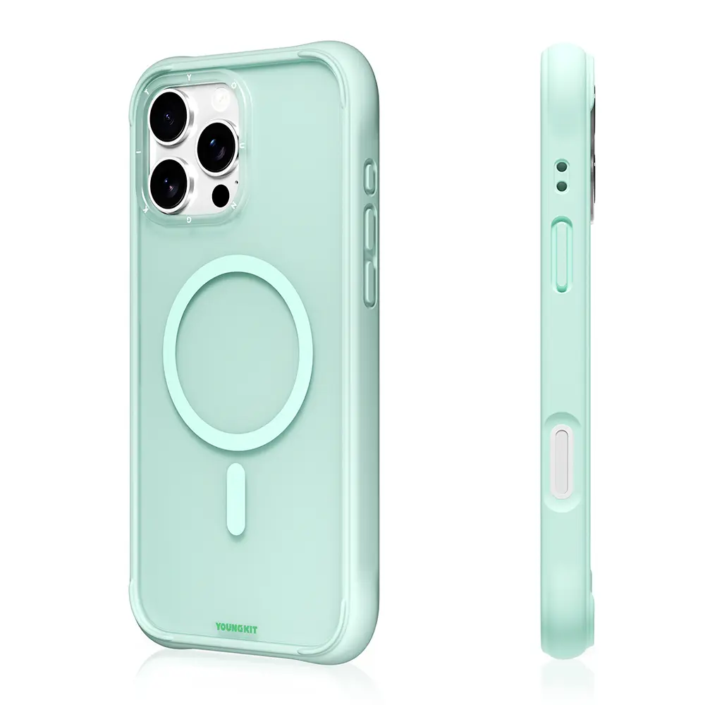 iPhone 16 Pro MagSafe Uyumlu Silikon Kılıf - Youngkit Macaroon