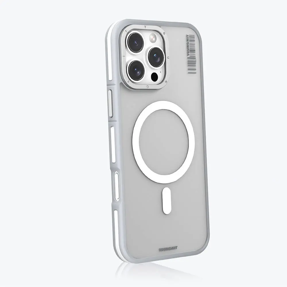 iPhone 16 Pro MagSafe Uyumlu Şeffaf Kılıf - Youngkit Rock Sand
