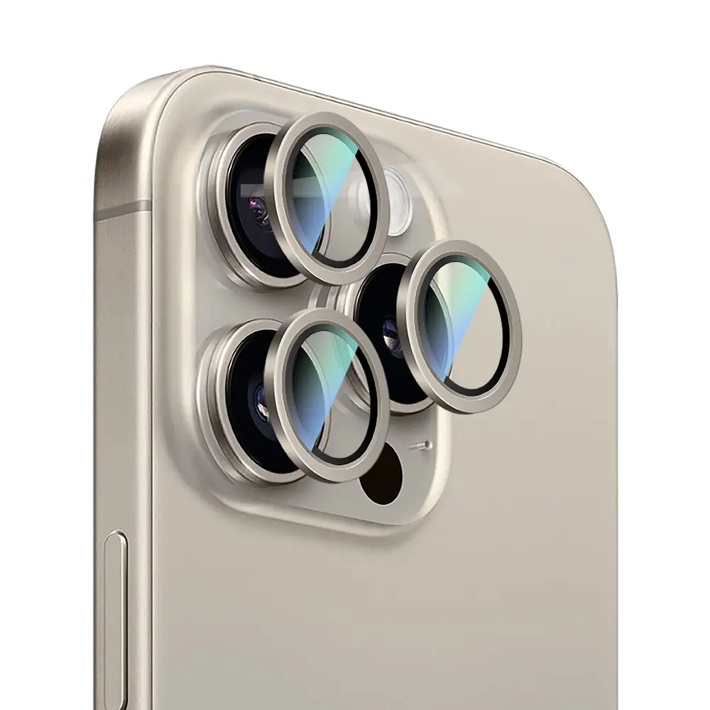 iPhone 16 Pro Max Kamera Lens Koruyucu, Oleofobik ve Yansıma Önleyici - CaseWorld Alloy