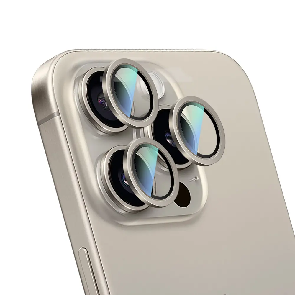 iPhone 16 Pro Max Kamera Lens Koruyucu, Oleofobik ve Yansıma Önleyici - CaseWorld Alloy