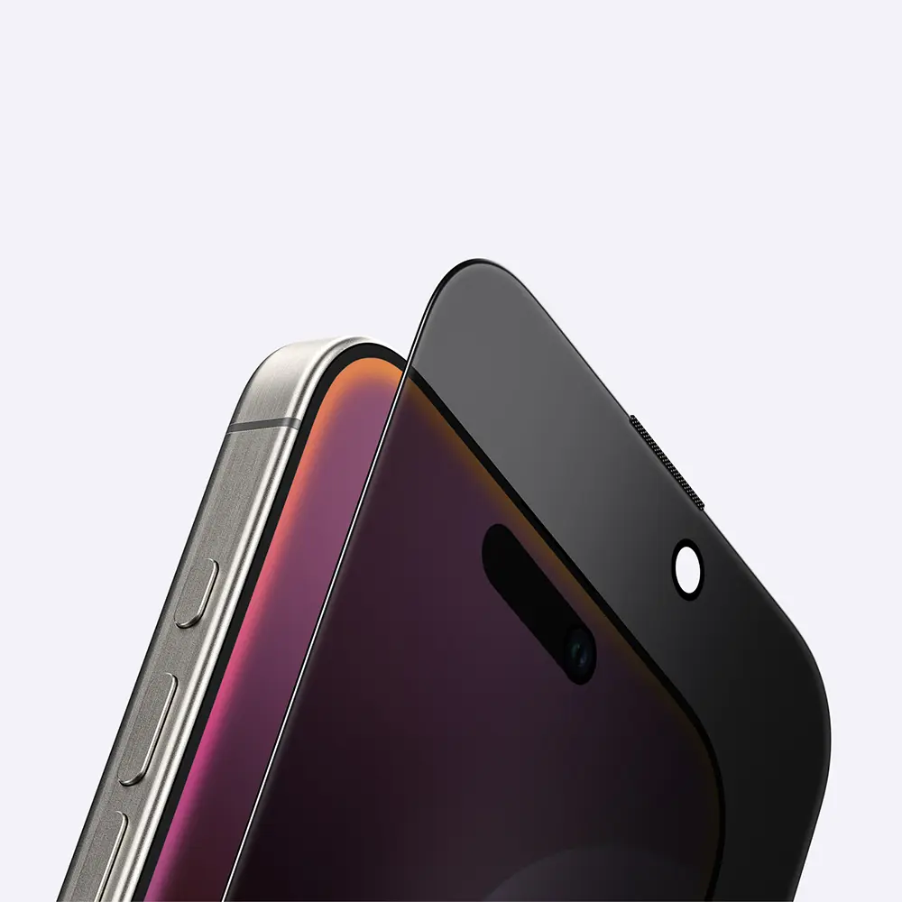 iPhone 16 Pro Max Gizlilik Filtreli Temperli Cam Ekran Koruyucu - Amazingthing Titan Privacy