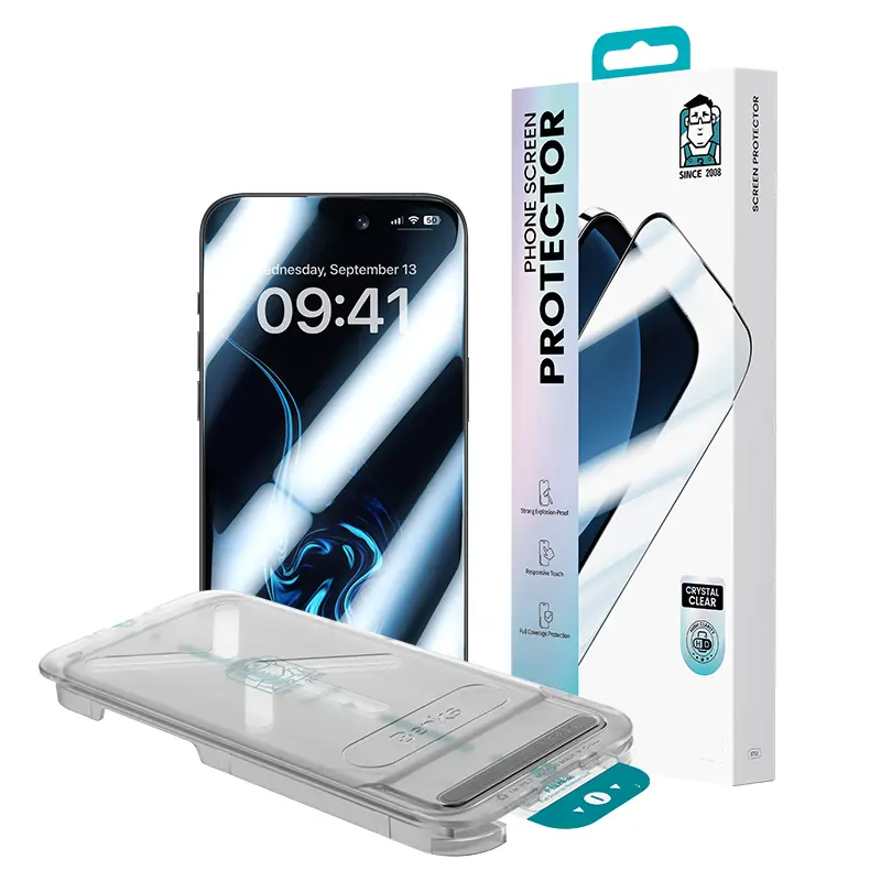 iPhone 16 Pro Max Ekran Koruyucu, 0.9 mm Çerçeveli 0.3 mm Cam - Benks Ultra Shield