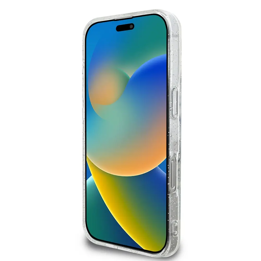 iPhone 16 Pro Max 3'lü Aksesuar Seti, Simli Glitter Kılıf - Guess