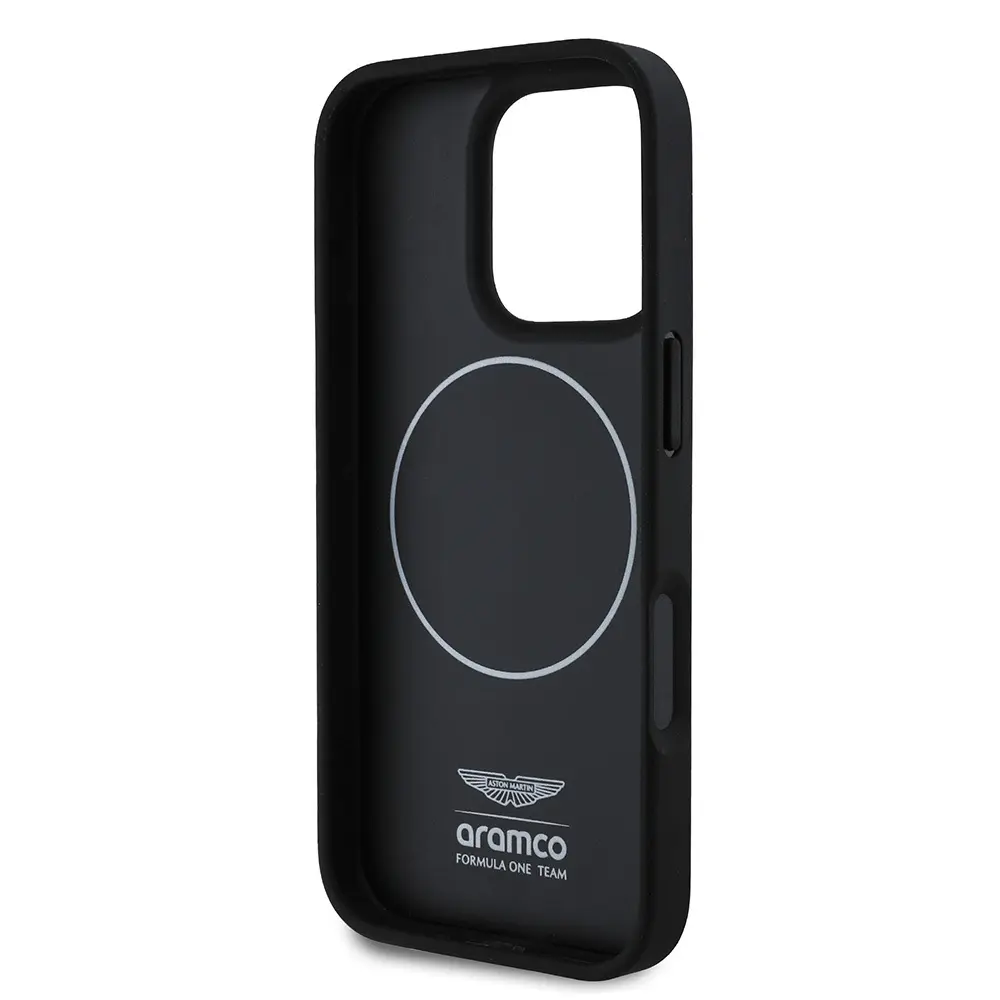 iPhone 16 Pro Max MagSafe Uyumlu Kılıf - Aston Martin Lisanslı Karbon Tasarım