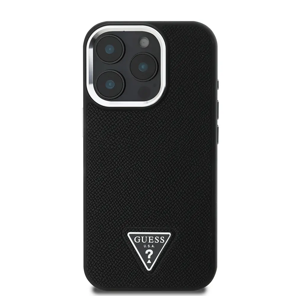 iPhone 16 Pro Max MagSafe Uyumlu Kılıf - Guess Grained Triangle