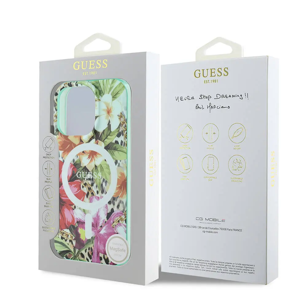 iPhone 16 Pro Max MagSafe Uyumlu Kılıf - Guess Jungle Ring