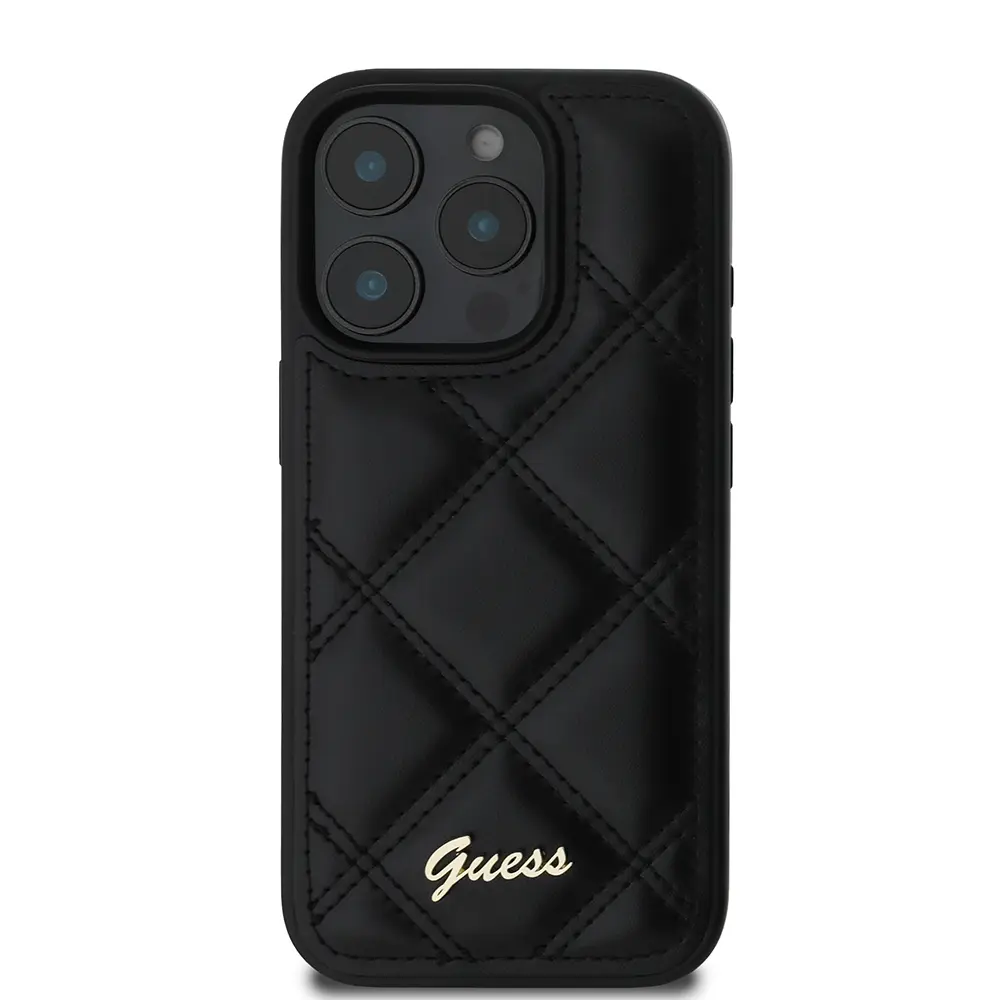 iPhone 16 Pro Max PU Deri Kapitone Kılıf - Guess Lisanslı