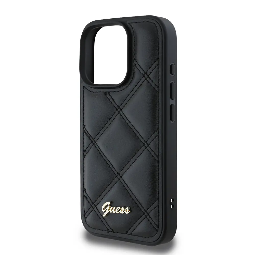 iPhone 16 Pro Max PU Deri Kapitone Kılıf - Guess Lisanslı