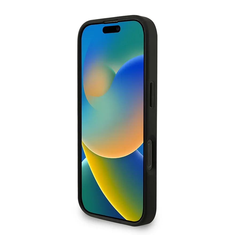 iPhone 16 Pro Max PU Deri Kılıf, Bilek Askı İpli - Guess 4G Logolu