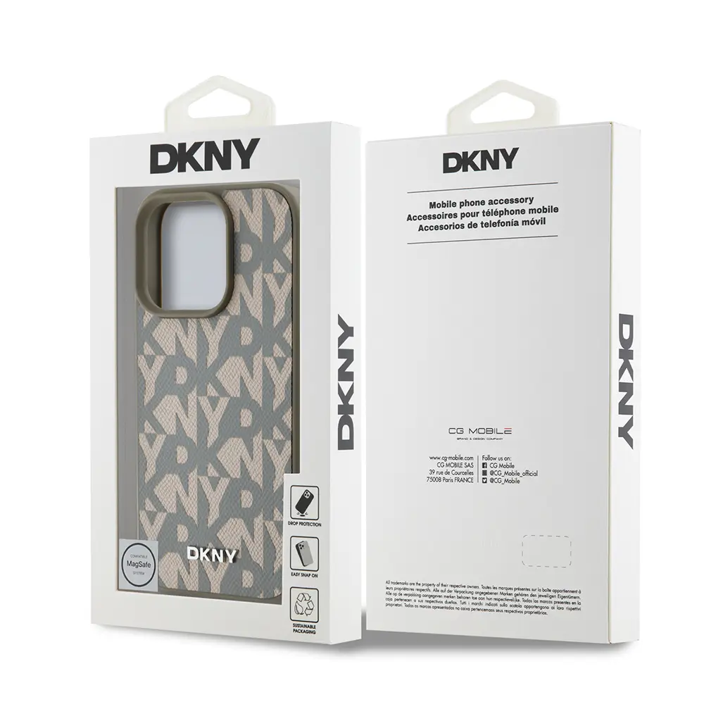 iPhone 16 Pro Max MagSafe Uyumlu Kılıf - DKNY Grid Pattern
