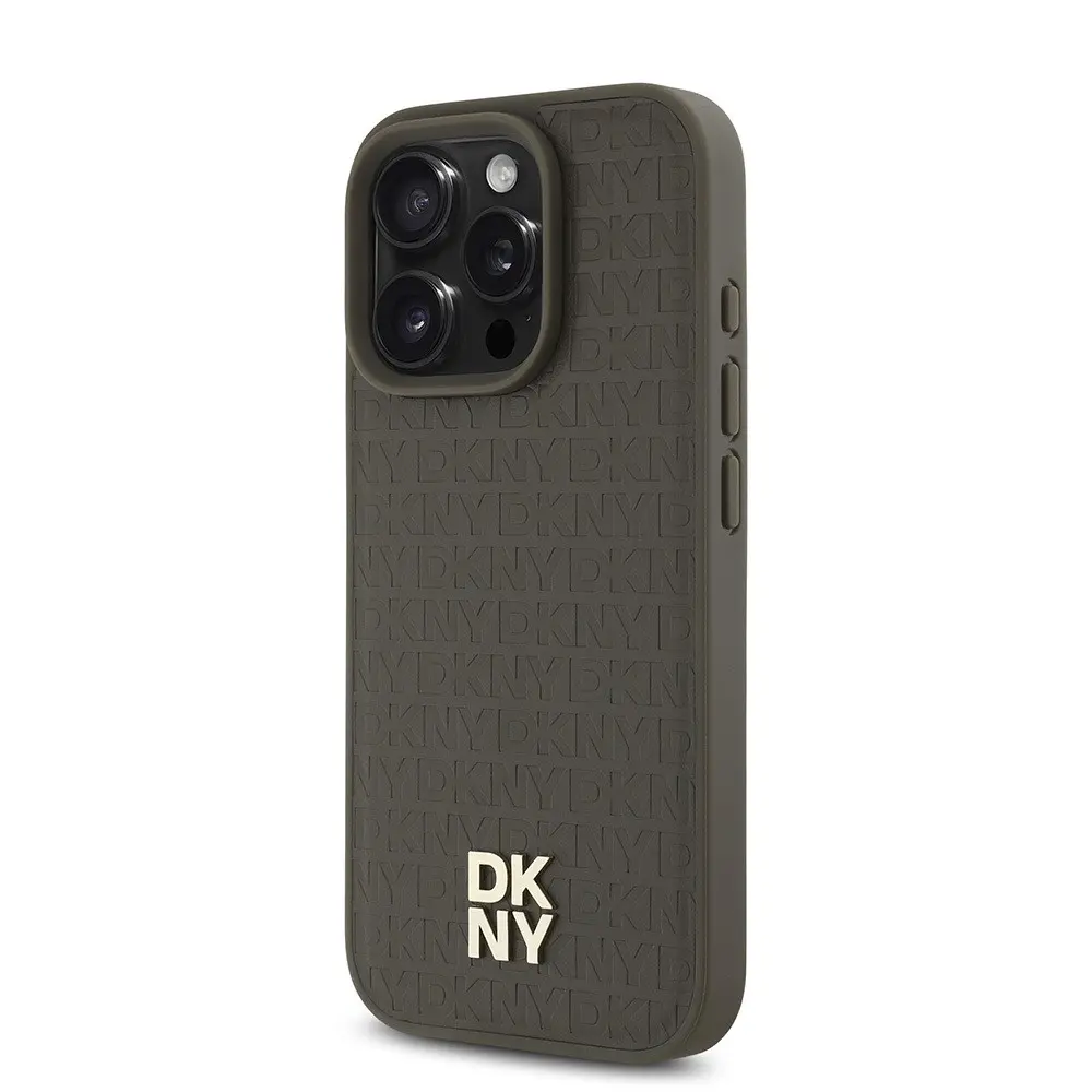iPhone 16 Pro Max MagSafe Uyumlu 3D Desenli Kılıf - DKNY Repeat Pattern