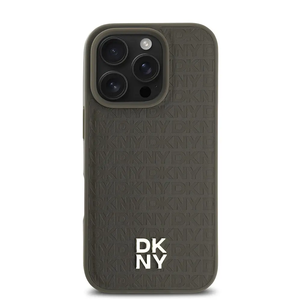 iPhone 16 Pro Max MagSafe Uyumlu 3D Desenli Kılıf - DKNY Repeat Pattern