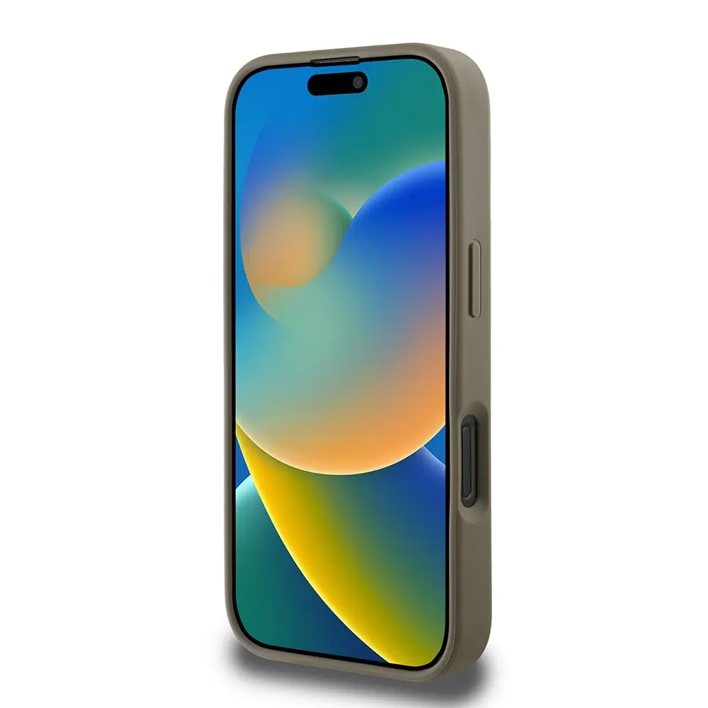iPhone 16 Pro Max Taşlı Metalik PU Deri Kılıf - DKNY Lisanslı