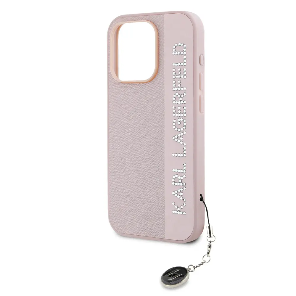 iPhone 16 Pro Max Taşlı Saffiano Kılıf - Karl Lagerfeld KL