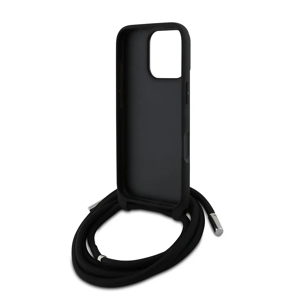 iPhone 16 Pro Max Askı İpli Taşlı Kılıf - Karl Lagerfeld Crossbody Cord