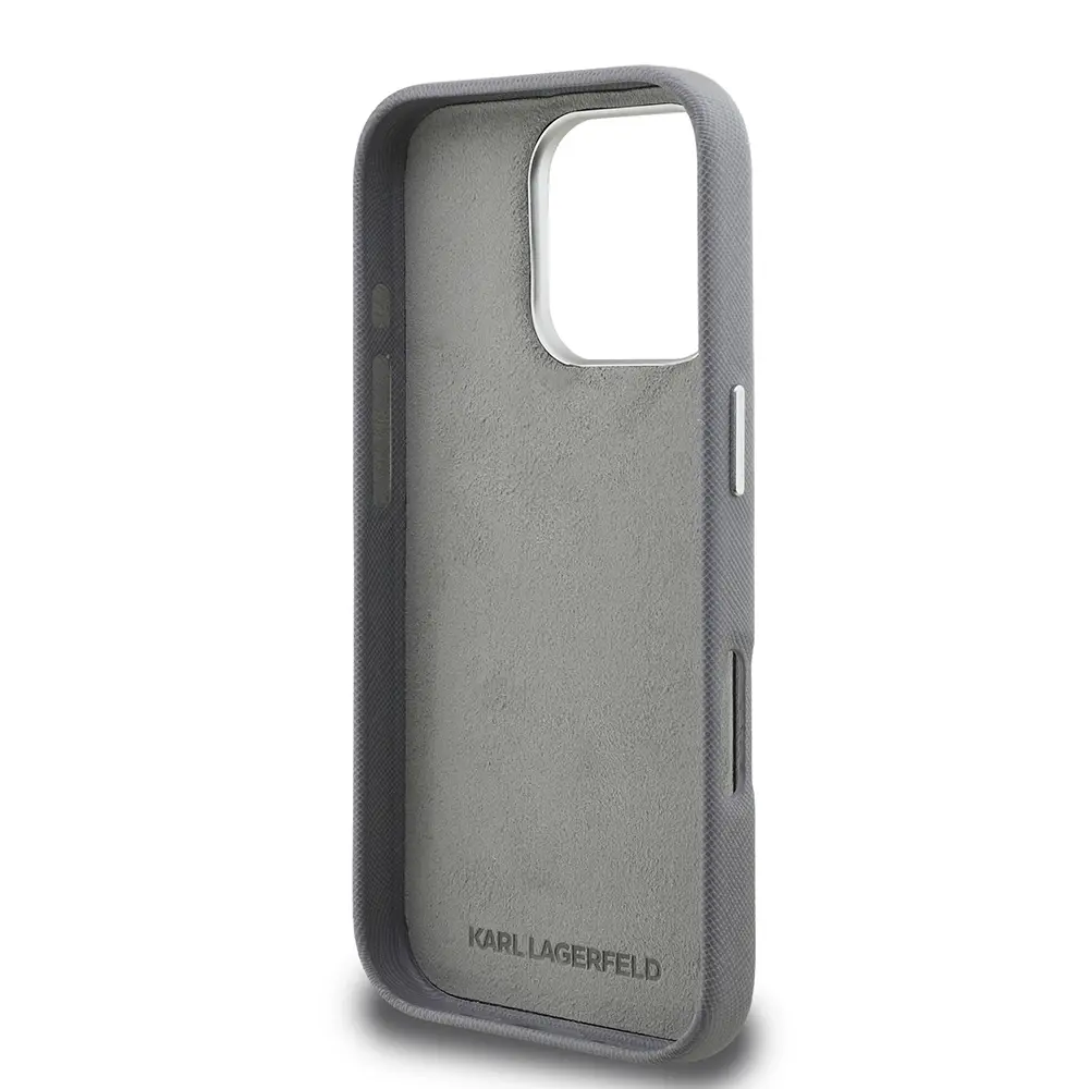 iPhone 16 Pro Max Kılıf, Lisanslı K&C Heads Pin Tasarım - Karl Lagerfeld
