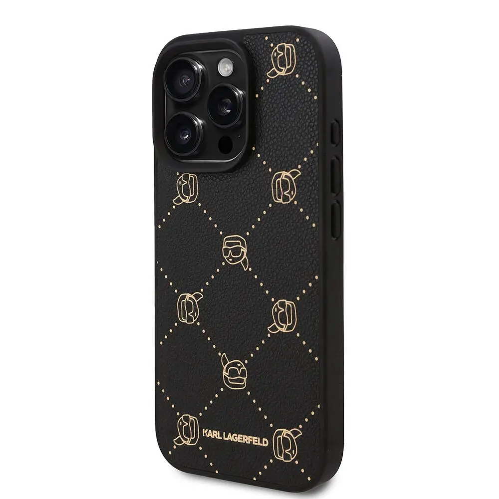 iPhone 16 Pro Max MagSafe Uyumlu PU Deri Kılıf - Karl Lagerfeld Karl Heads