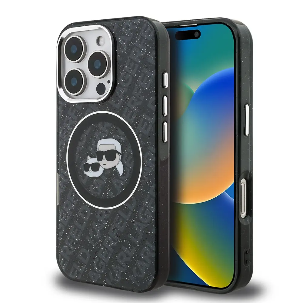 iPhone 16 Pro Max Simli Kılıf - Karl Lagerfeld Karl & Choupette Heads
