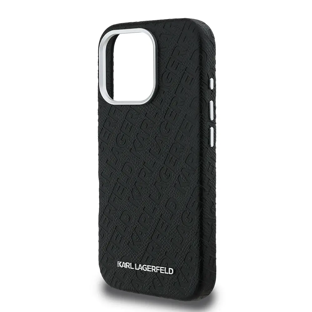 iPhone 16 Pro Max PU Deri Kılıf, Metal Logo Detaylı - Karl Lagerfeld