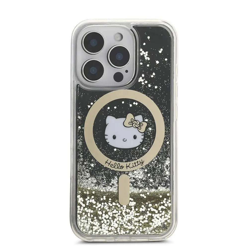 iPhone 16 Pro Max MagSafe Uyumlu Hello Kitty Lisanslı Kılıf - Altın Ateşi