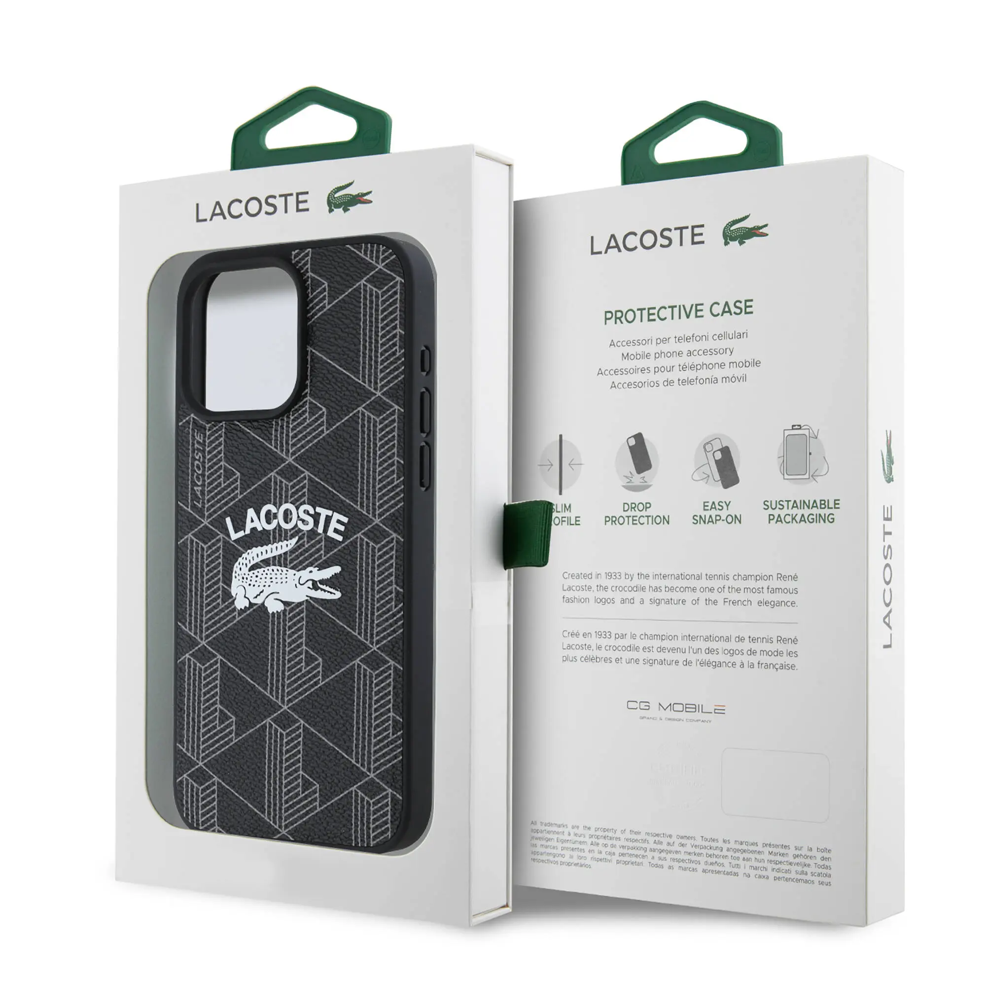 iPhone 16 Pro Max MagSafe Uyumlu Kılıf - Lacoste Mono Vintage Logo
