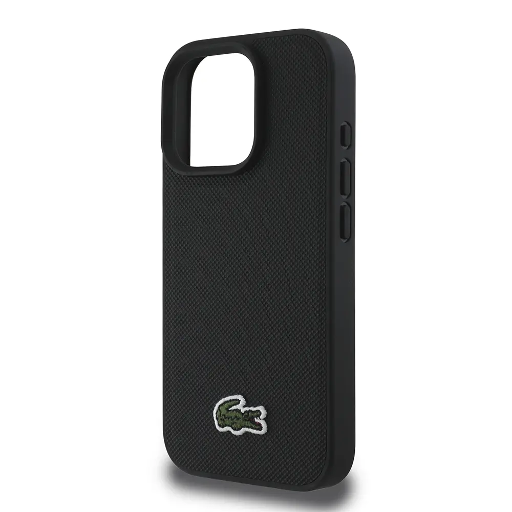 iPhone 16 Pro Max PU Pike Desenli Lisanslı Kılıf - Lacoste, Type-C Kablo Hediyeli
