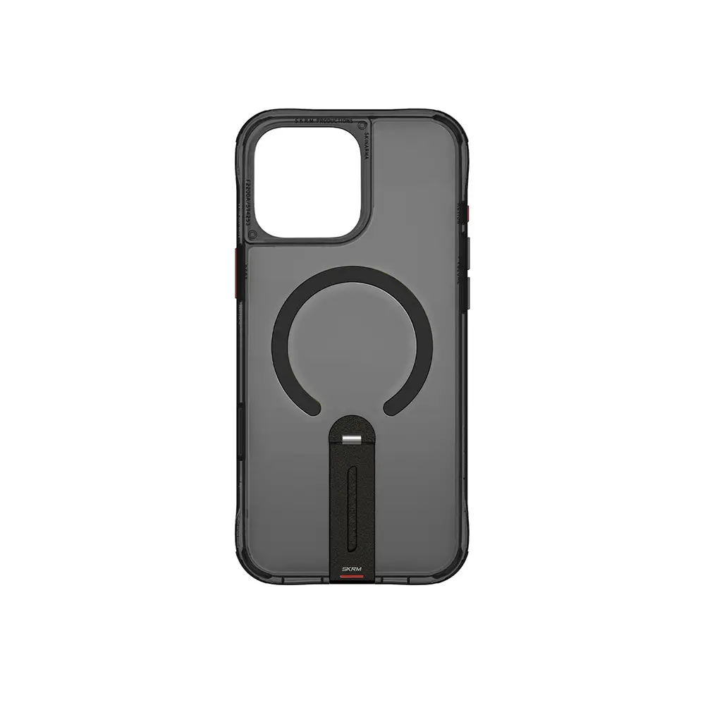 iPhone 16 Pro Max MagSafe Uyumlu 360° Standlı Şeffaf Kılıf - Skinarma Helix