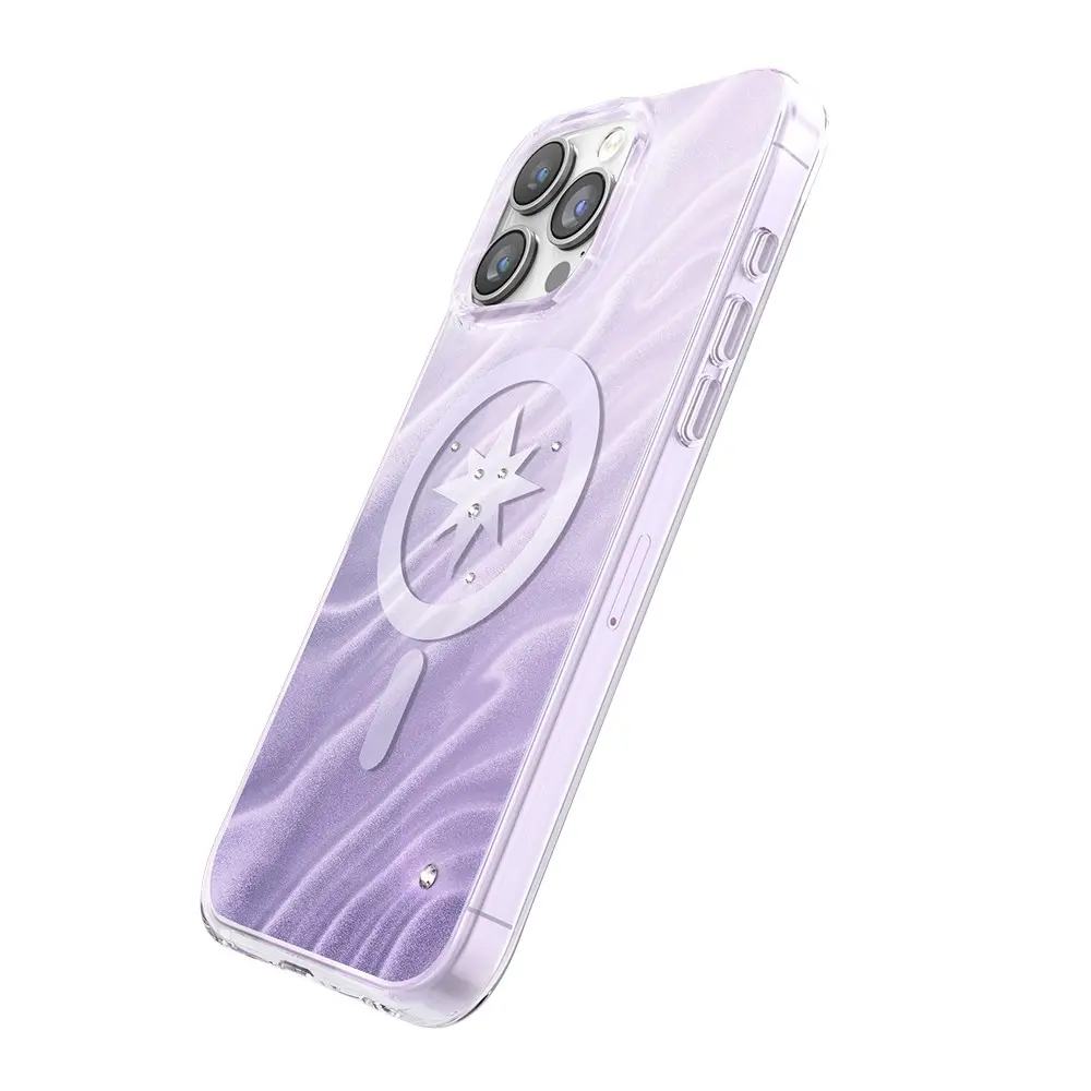 iPhone 16 Pro Max MagSafe Uyumlu Swarovski Taşlı Kılıf - Zore Paris Rovix