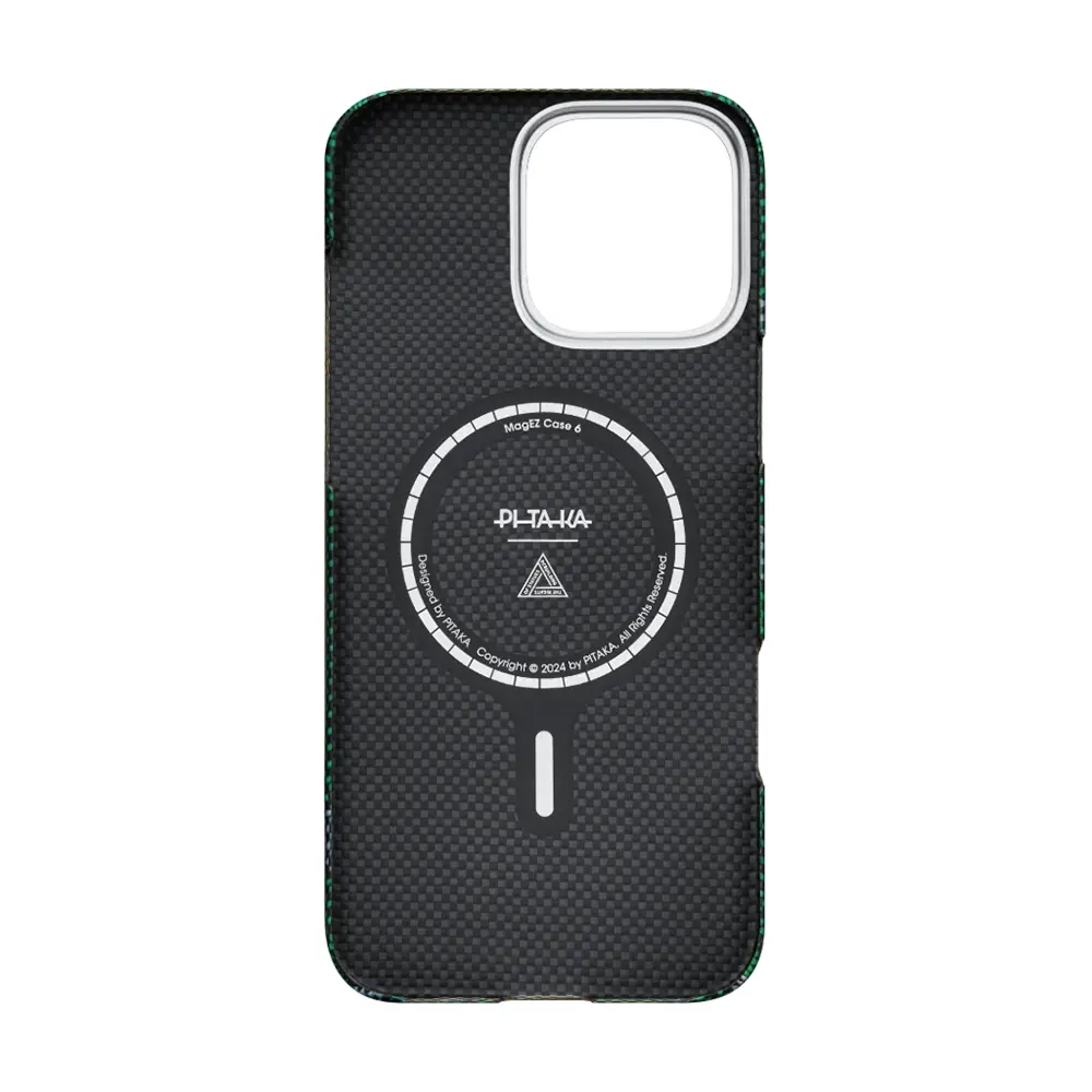 iPhone 16 Pro Max MagSafe Uyumlu Aramid Fiber Kılıf - Pitaka Tactile Woven Rebuilding