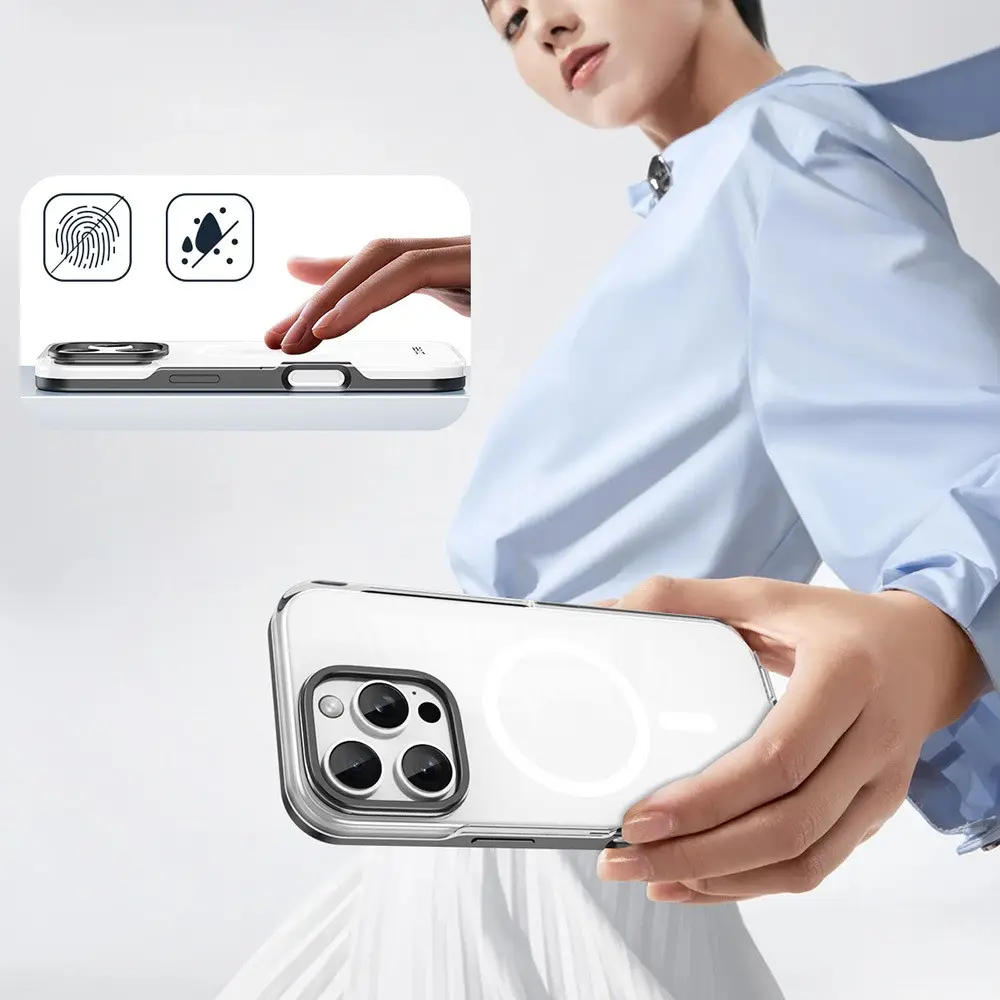 iPhone 16 Pro Max MagSafe Uyumlu Çıkarılabilir Arka Yüzeyli Kılıf - Zore Polar