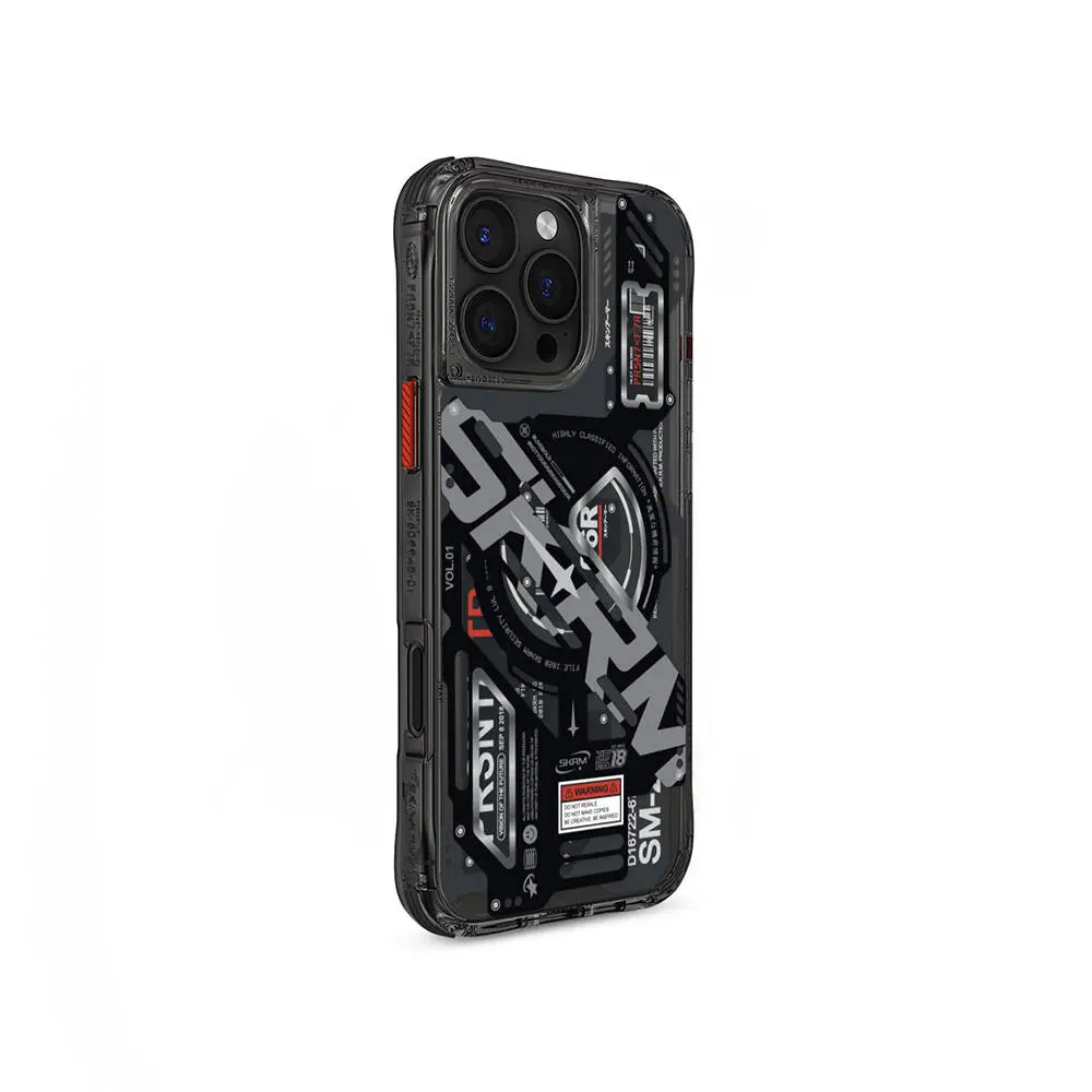 iPhone 16 Pro Max MagSafe Uyumlu Katmanlı Makine Temalı Kılıf - SkinArma Ekho
