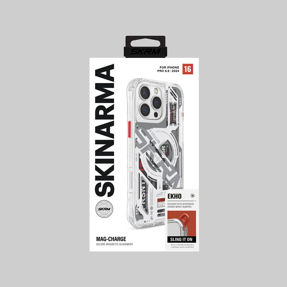 iPhone 16 Pro Max MagSafe Uyumlu Katmanlı Makine Temalı Kılıf - SkinArma Ekho